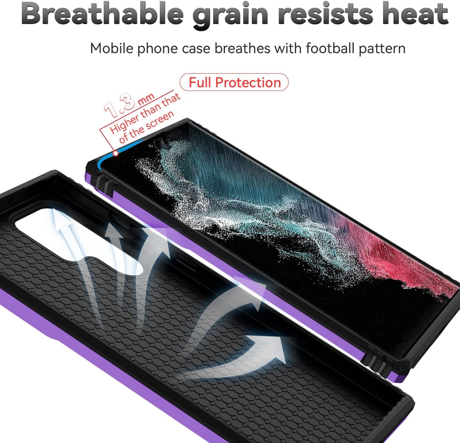 For Samsung Galaxy S22 Ultra Case with Camera Lens Cover HD Screen Protector, Military-Grade Drop Tested Magnetic Ring Holder Kickstand Protective Phone Case for Samsung Galaxy S22 Ultra 5G (Purple)  JINZHI Inc   