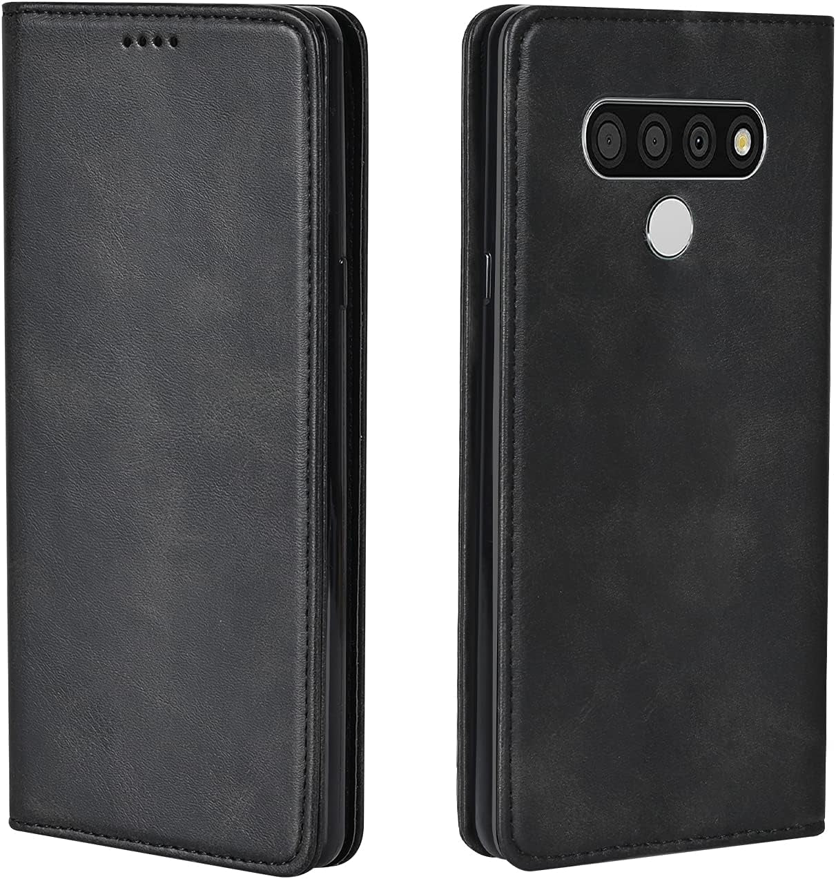 BGTXCZ LG V40 Thinq Case, LG V40 Thinq Wallet Case, [Flip Fold Leather] PU Leather Case with Kickstand Function and ID Credit Card Slot, Magnetic Closure Phone Cover for LG V40 Thinq (Black)  Xiaoki Lg Stylo 6 Black Lg Stylo 6 