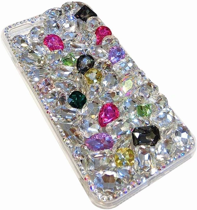 HTC Bolt Case, HTC 10 EVO Full Crystal Diamond Case, 3D Handmade Finger Buckle Luxury Fur Ball Sparkle Crystal Rhinestone Diamond Glitter Bling TPU Case for HTC Bolt (Angel/Red)  YuXia Full / Color  