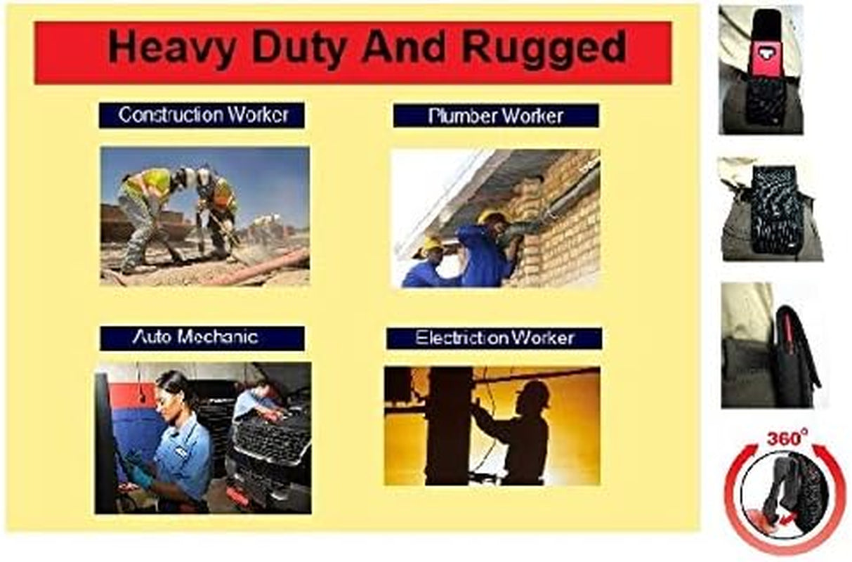 Nite Ize Tall Cargo Nylon Phone Pouch for LG V20 /V30 /V40/ V50, Heavy Duty, Rugged Holster Pouch Case, Extremely Durable W/Strong Belt Clip, Fits Slim-Fit Case on Cell Phone- Vertical  Nite Ize   