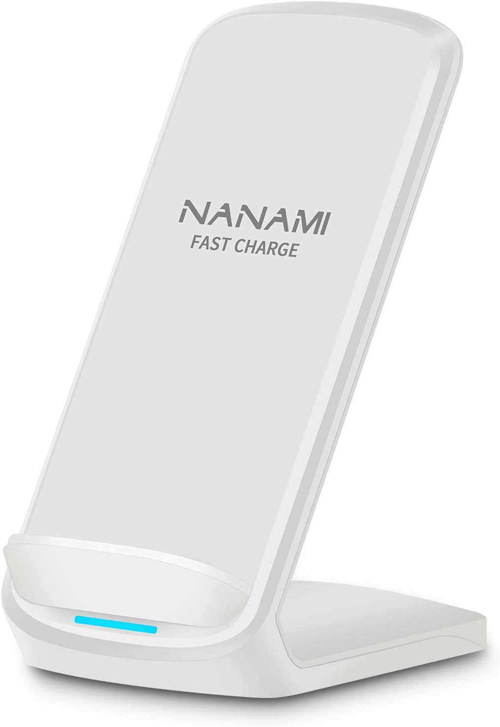 NANAMI Upgraded Fast Wireless Charger,Qi-Certified Wireless Charging Stand Compatible Samsung Galaxy S23/S22/S21/S20/S10/S9 S8/Note 20 Ultra/10/9 & Qi Phone Charger for Iphone 14/13/12/SE/11/XR/XS/X/8  NANAMI Classic White  