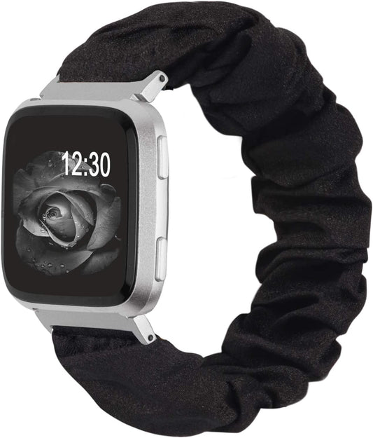 TOYOUTHS Scrunchie Bands Compatible with Fitbit Versa/Versa 2/Versa Lite Special Edition Women Girl Elastic Stretch Fabric Strap Pattern Printed Scrunchy Replacement Bracelet Wristband Accessories  TOYOUTHS   
