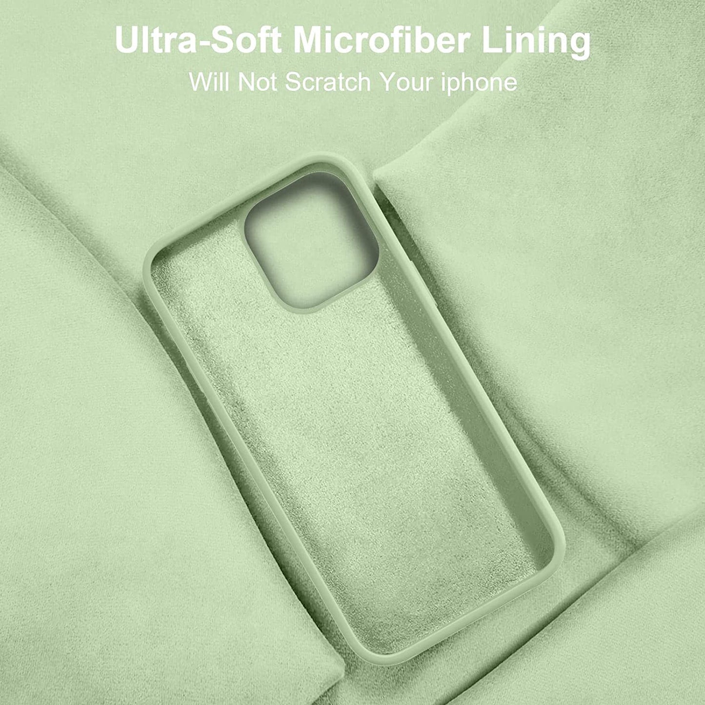 Vooii Compatible with Iphone 14 Case,[Silky Touch Premium Liquid Silicone] [Soft Anti-Scratch Microfiber Lining], Ultra Slim Shockproof Protective Case for Iphone 14 - Matcha  Vooii   