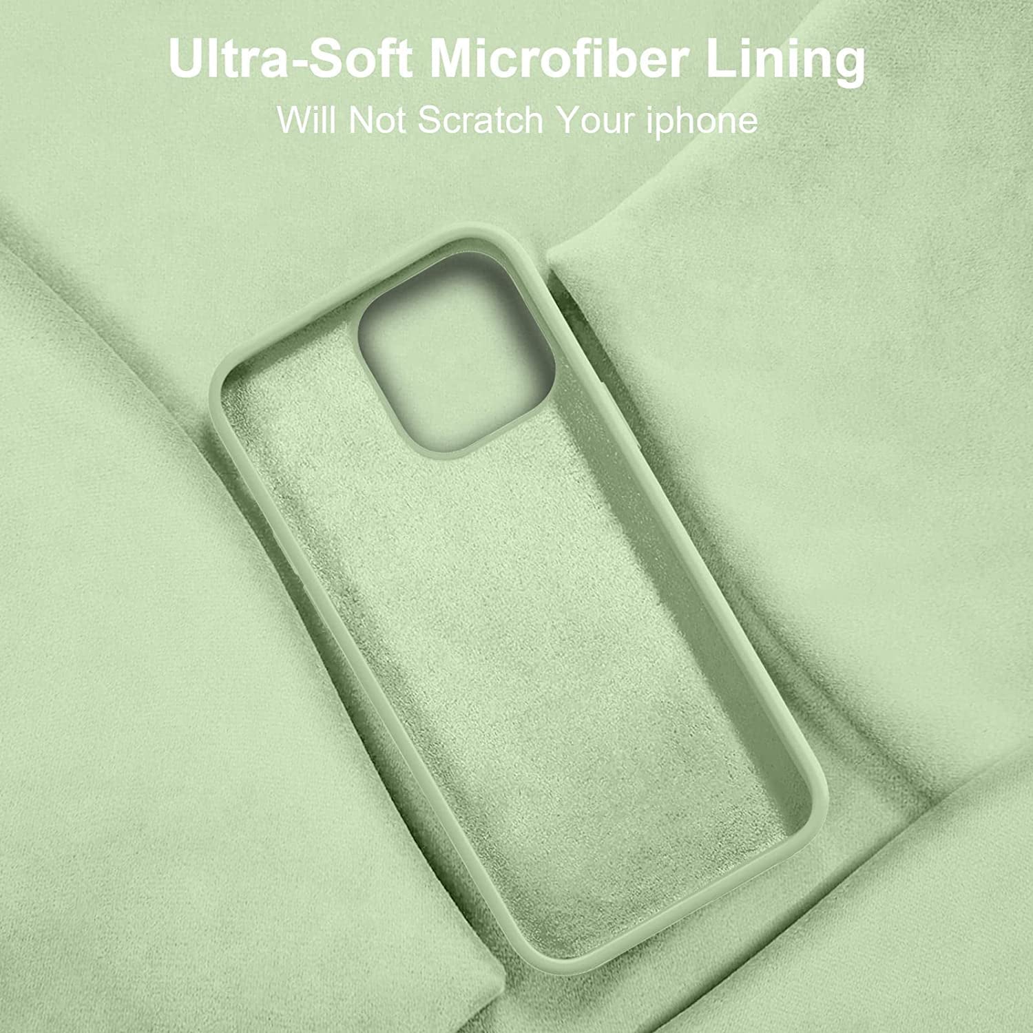 Vooii Compatible with Iphone 14 Case,[Silky Touch Premium Liquid Silicone] [Soft Anti-Scratch Microfiber Lining], Ultra Slim Shockproof Protective Case for Iphone 14 - Matcha  Vooii   