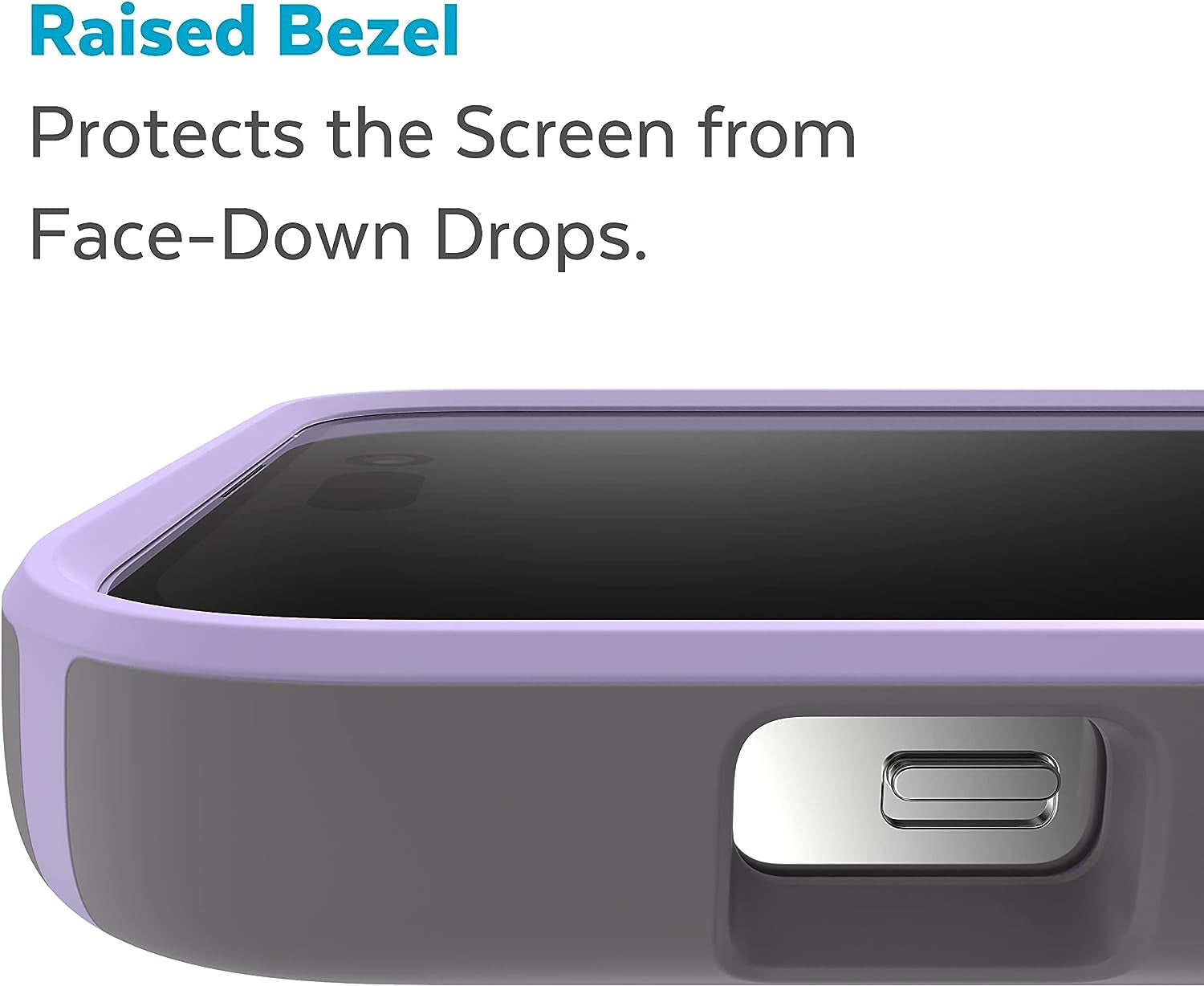 Speck for Iphone 14 Pro Max Case - Drop Protection, Scratch Resistant, Built for Magsafe with Soft Touch Coating - 6.7" Iphone 14, Dual Layer Case -Cloudy Grey/Spring Purple Candyshell Pro  Speck Products   