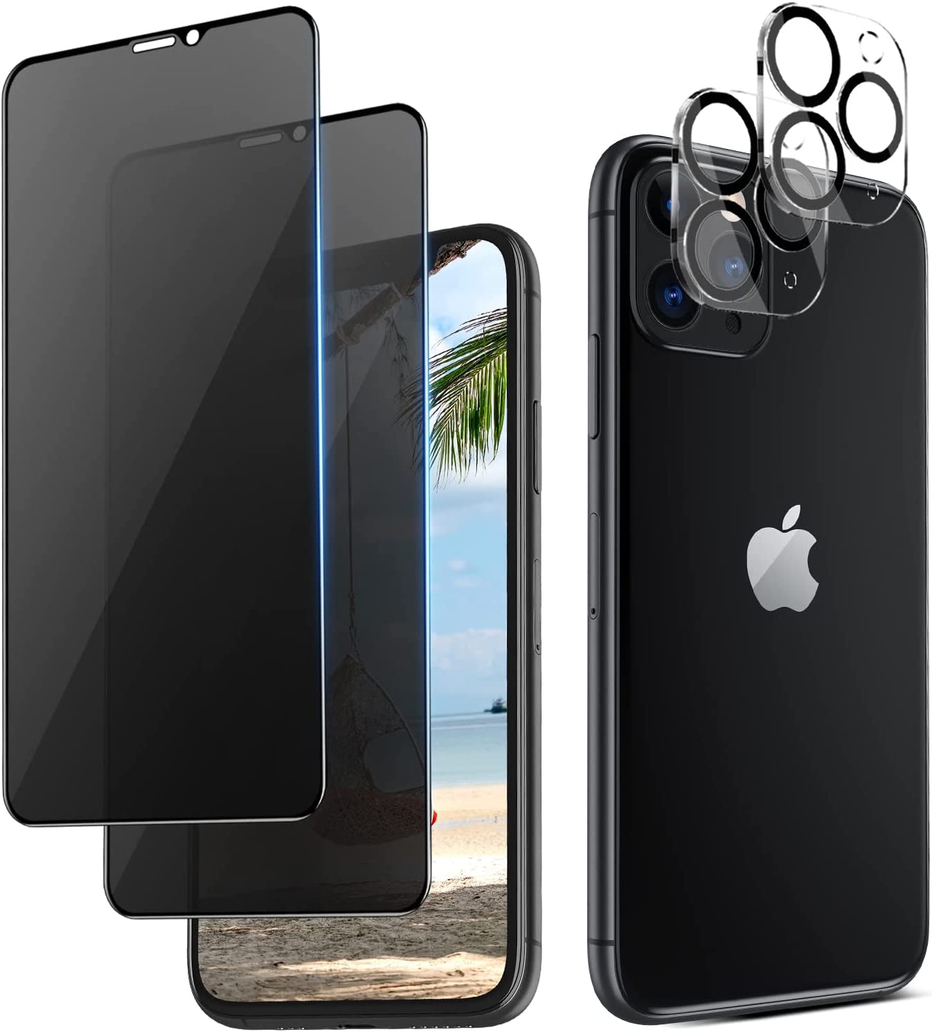 Oribox Privacy Screen Protector for Iphone 8, 7,SE 2020 (4.7 Inch) Anty- Spy Tempered Glass Screen Protector,2-Pack  ORIbox Private iPhone 11 Pro Max 