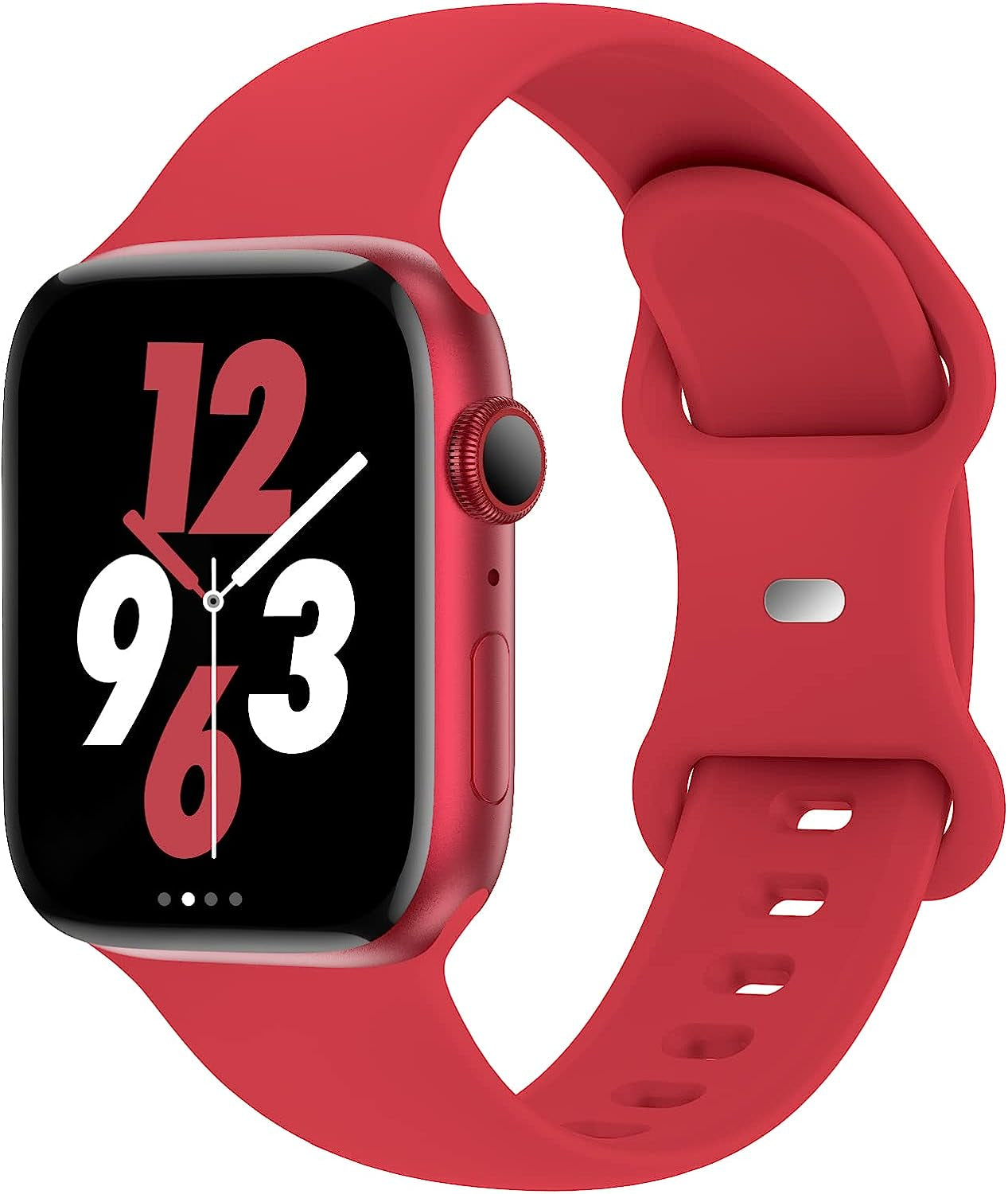 Acrbiutu Bands Compatible with Apple Watch 38Mm 40Mm 41Mm 42Mm 44Mm 45Mm 49Mm, Replacement Soft Silicone Sport Accessory Strap Wristbands for Iwatch Series Ultra 8/7/6/5/4/3/2/1 SE Women Men  Acrbiutu A,Red 38/40/41mm S/M 