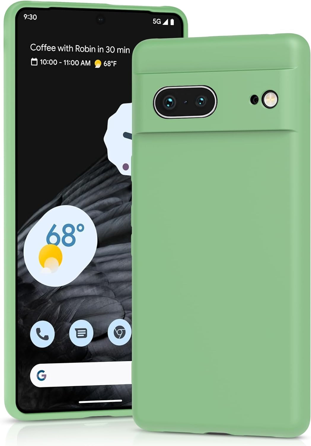 YATWIN Silicone Case for Google Pixel 7A 5G, Soft-Touch, Shockproof, Dustproof, Antiskid Full Body Armour Phone Cover for Google Pixel 7A 5G - Dark Green  YATWIN   