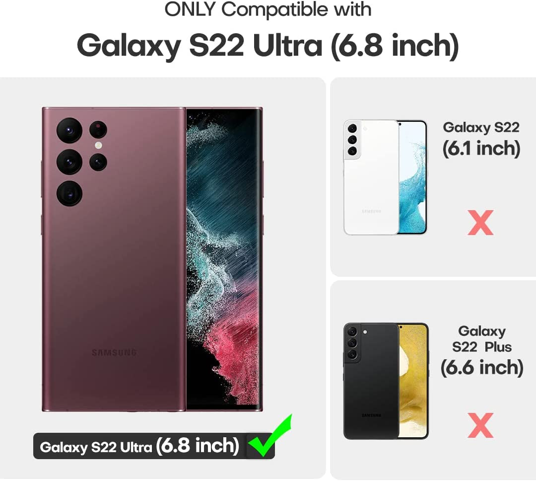 TOCOL for Samsung Galaxy S22 Ultra Case, Translucent Matte Hard Back [Military Grade Shockproof] [Anti-Scratch & Anti-Fingerprint] Slim Fit Protective Cover for Galaxy S22 Ultra Case 6.8'', Navy Blue  TOCOL   