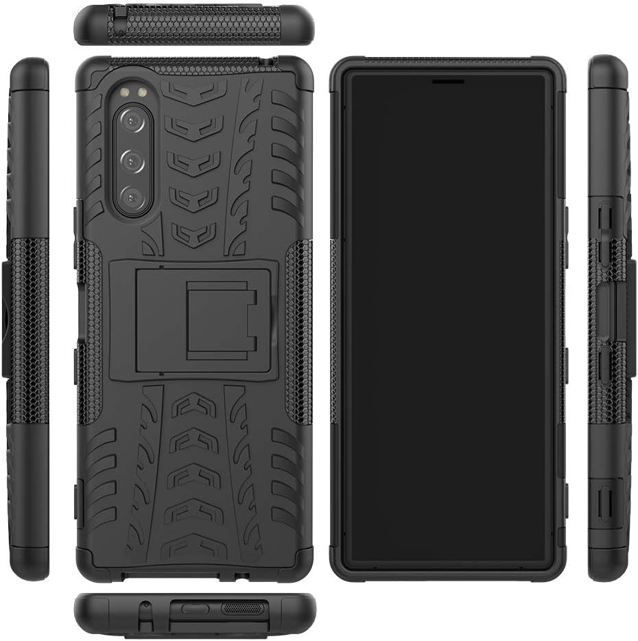 Jielangxin Keji Case for Sony Xperia 5 Case Cover,Case for Sony Xperia 5 J8210 J8270 J9210 Case Shockproof Mobile Phone Case Stand Blue  Jielangxin Keji Black  