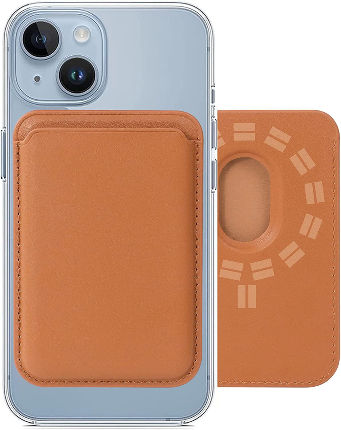 COMWINN Mag Safe Wallet with Double-Row Magnets - Minimalism Leather Mag Safe Card Holder - Slim Magnetic Wallet for Iphone 14/13/12 Series Model and Magsafe Case - Max Fit 3 Cards Black  COMWINN Brown  