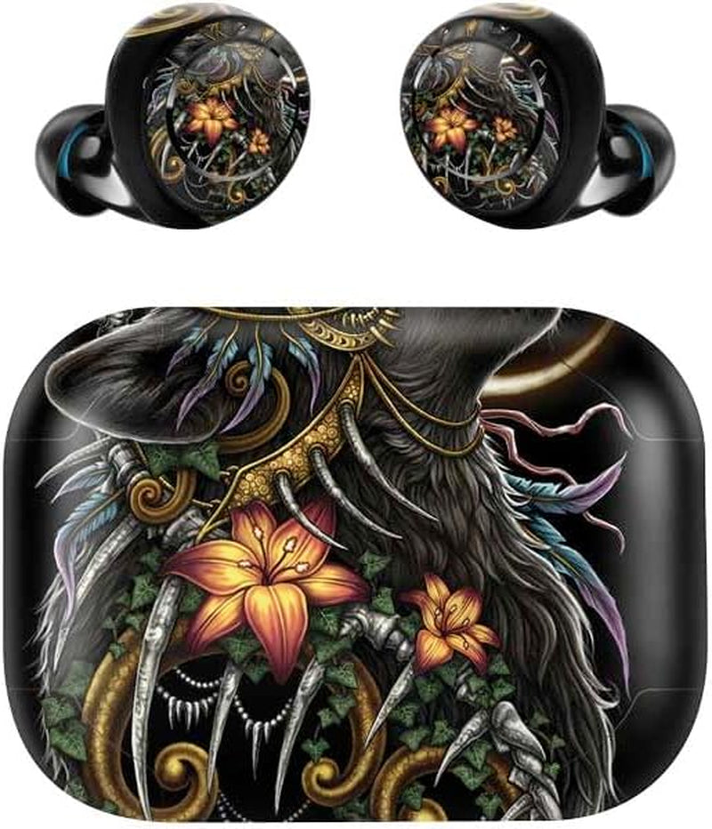 Skinit Decal Skin Compatible with Echo Buds - Officially Licensed Sarah Richter Wolf Howling by Sarah Richter Design  Skinit   