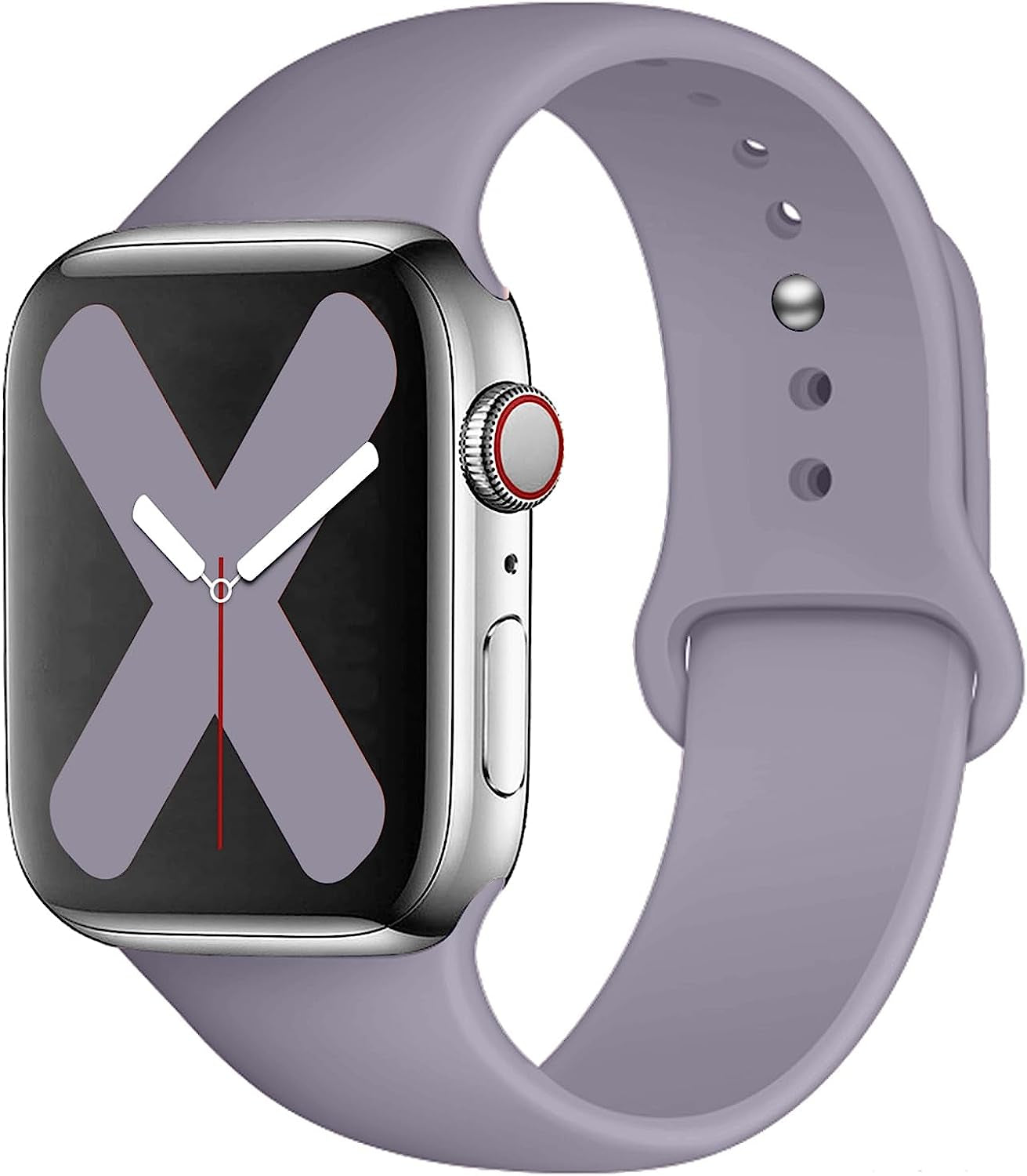 Saucyi Compatible with Apple Watch Band 41Mm 40Mm 38Mm 49Mm 45Mm 44Mm 42Mm,Soft Silicone Sport Band Replacement Strap with Classic Clasp for Iwatch Series 8 7 6 5 4 3 2 1 SE  Saucyi Concrete 38mm/40mm/41mm S/M 