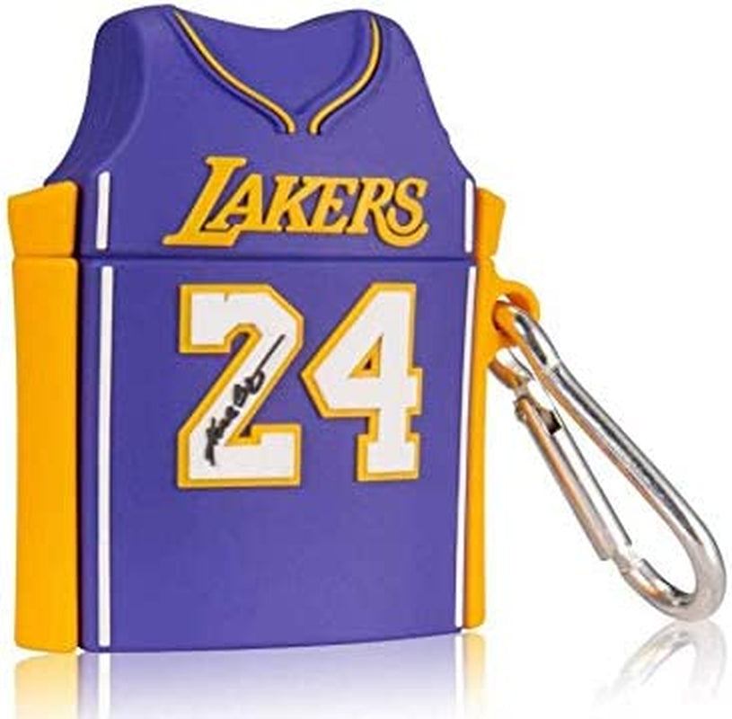 Silicone Airpod Cases | Generation 1&2 | Compatible with Airpods 1&2 Only | Comes with a Unique Keychain | Wireless Charging Case | Best Gifts for Your Loved Ones | Cool Product (Black Phone)  ZHAWK Purple Laker  