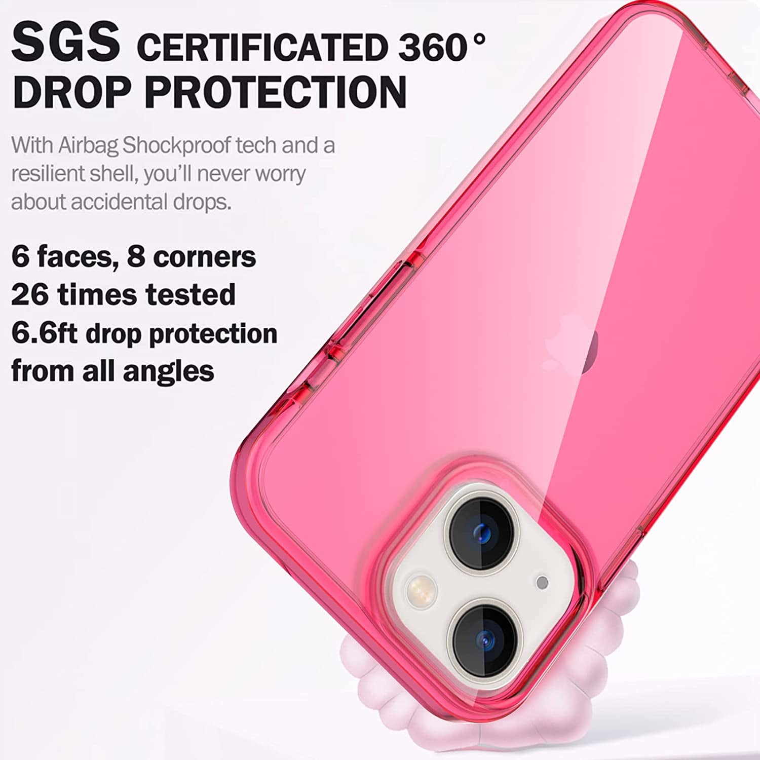 Artsevo Designed for Iphone 14 Case and Iphone 13 Case, 6.6Ft Drop Protection, Full Body Screen Camera Protective Phone Case,Hot Pink  ArtsEvo   
