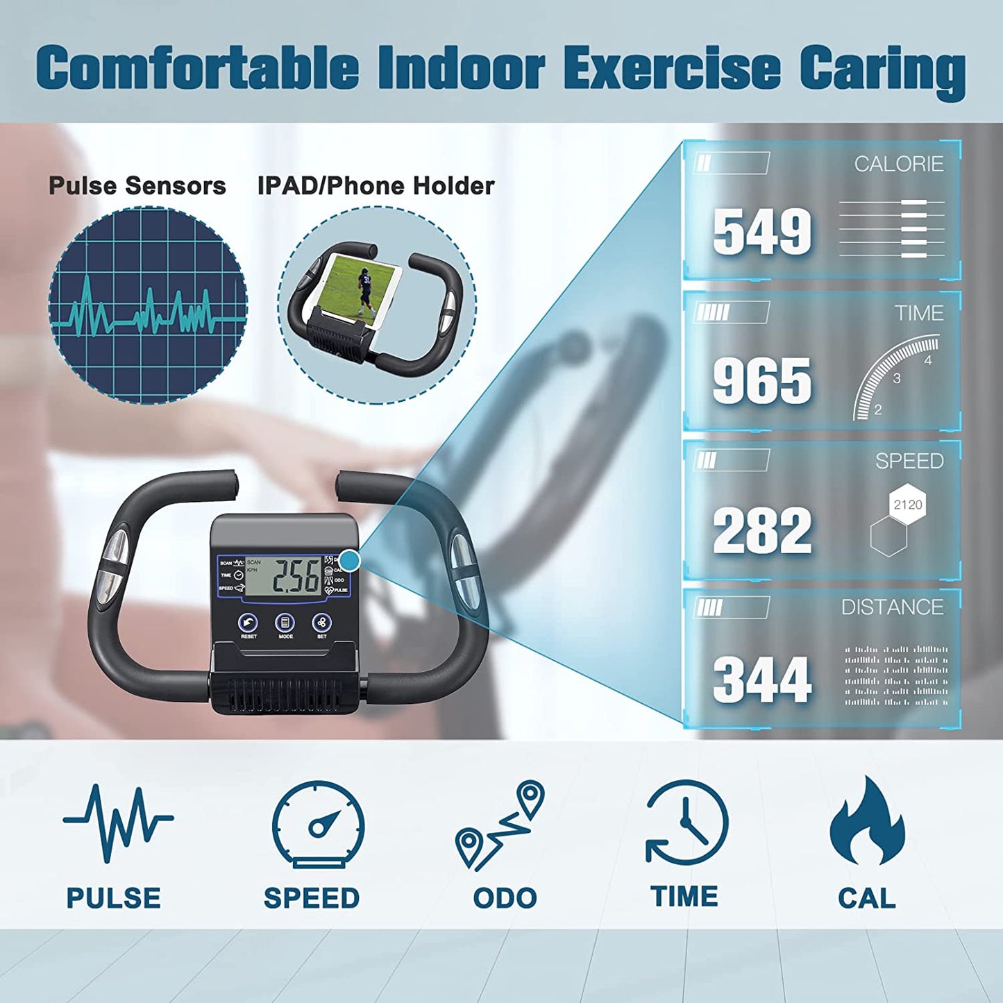 Folding Exercise Bikes DISPANK 3-In-1 X-Bike Indoor Portable Exercise Bikes, Sturdy Foldable Stationary Bike with Automatic Springback Arm Resistance Band and Backrest, 10-Level Resistance for Men, Women and Seniors  DISPANK   