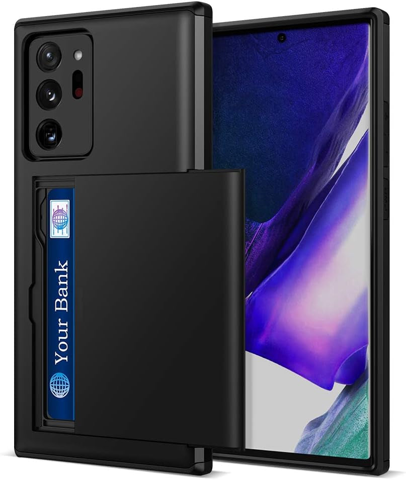 Note 20 Ultra Case, Jiunai Galaxy Note 20 Ultra Case Wallet Card Holder Back Cover Pocket Hybrid Dual Layer Protective Drop Protection anti Scratch Cell Phone Case for Samsung Galaxy Note20 Ultra Navy  Jiunai Black  