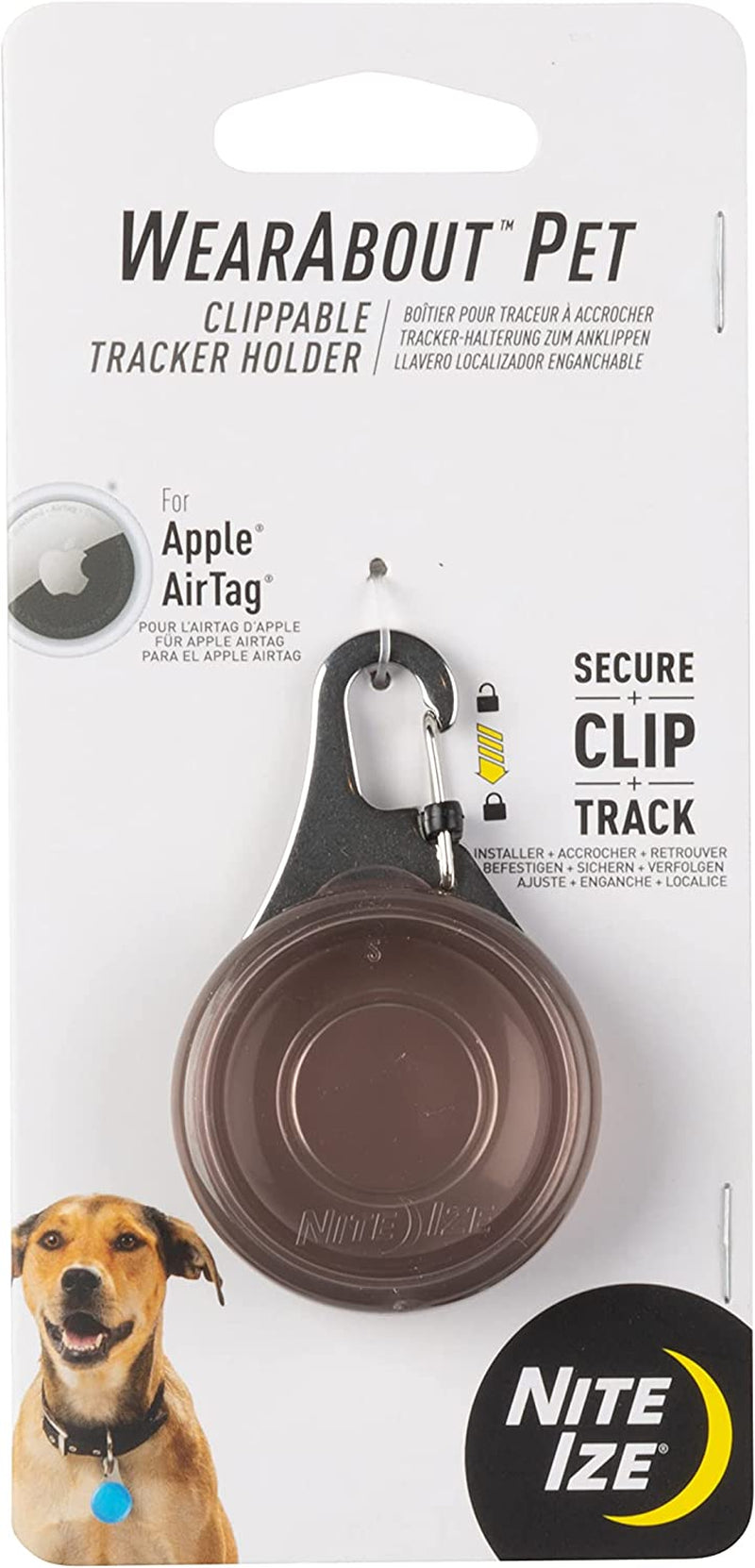 Nite Ize, Inc. WATP-06T-R6 Nite IZE Wearabout Clippable, Apple Airtag Locking Carabiner for Pets, Smoke Tracker Holder  Nite Ize, Inc.   