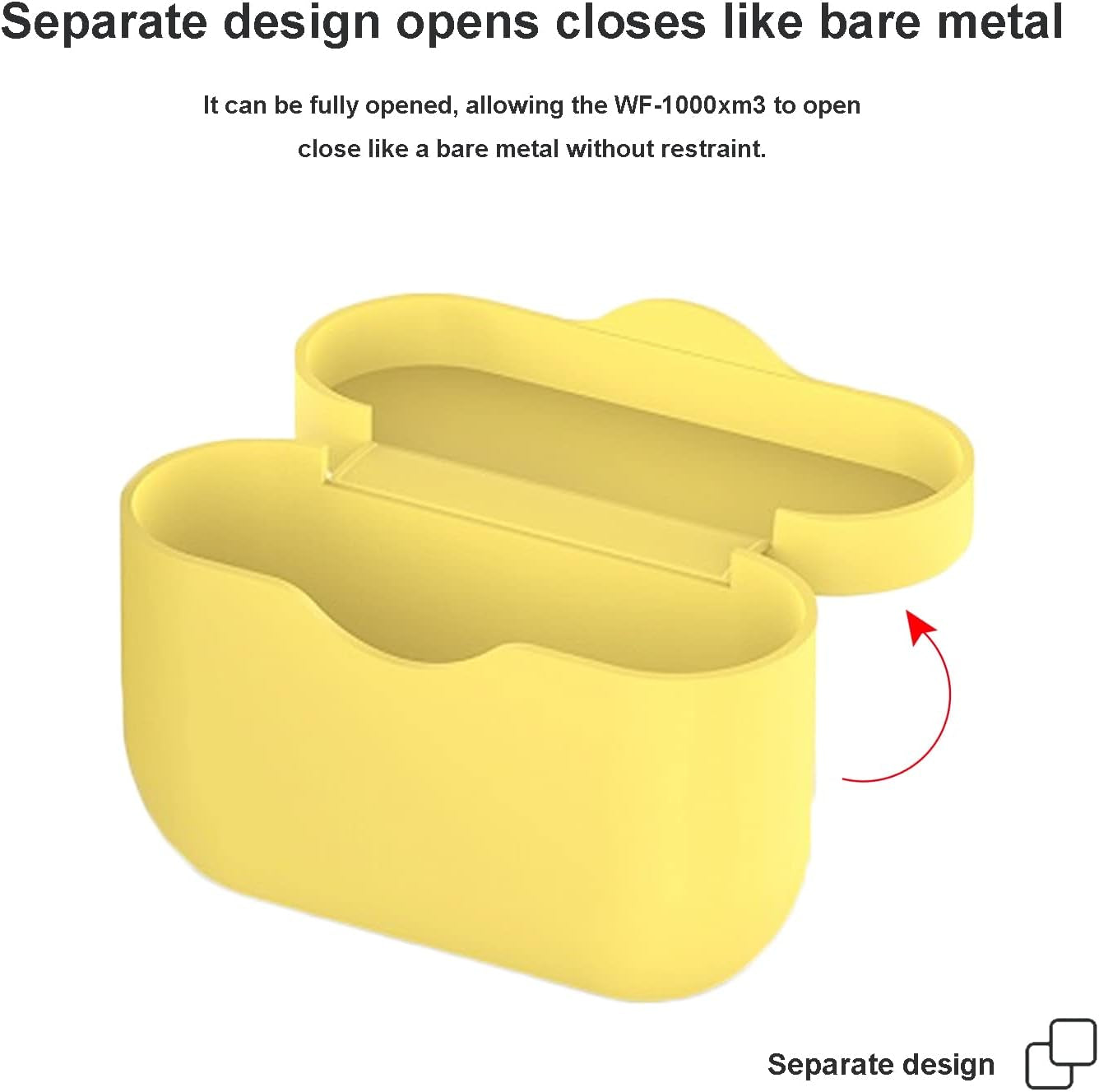 Adhiper WF-1000XM3 Protective Case Compatible with Sony WF-1000XM3 Headphone Charging Case Silicone Case Cover Protective Cover (Yellow)  Adhiper   