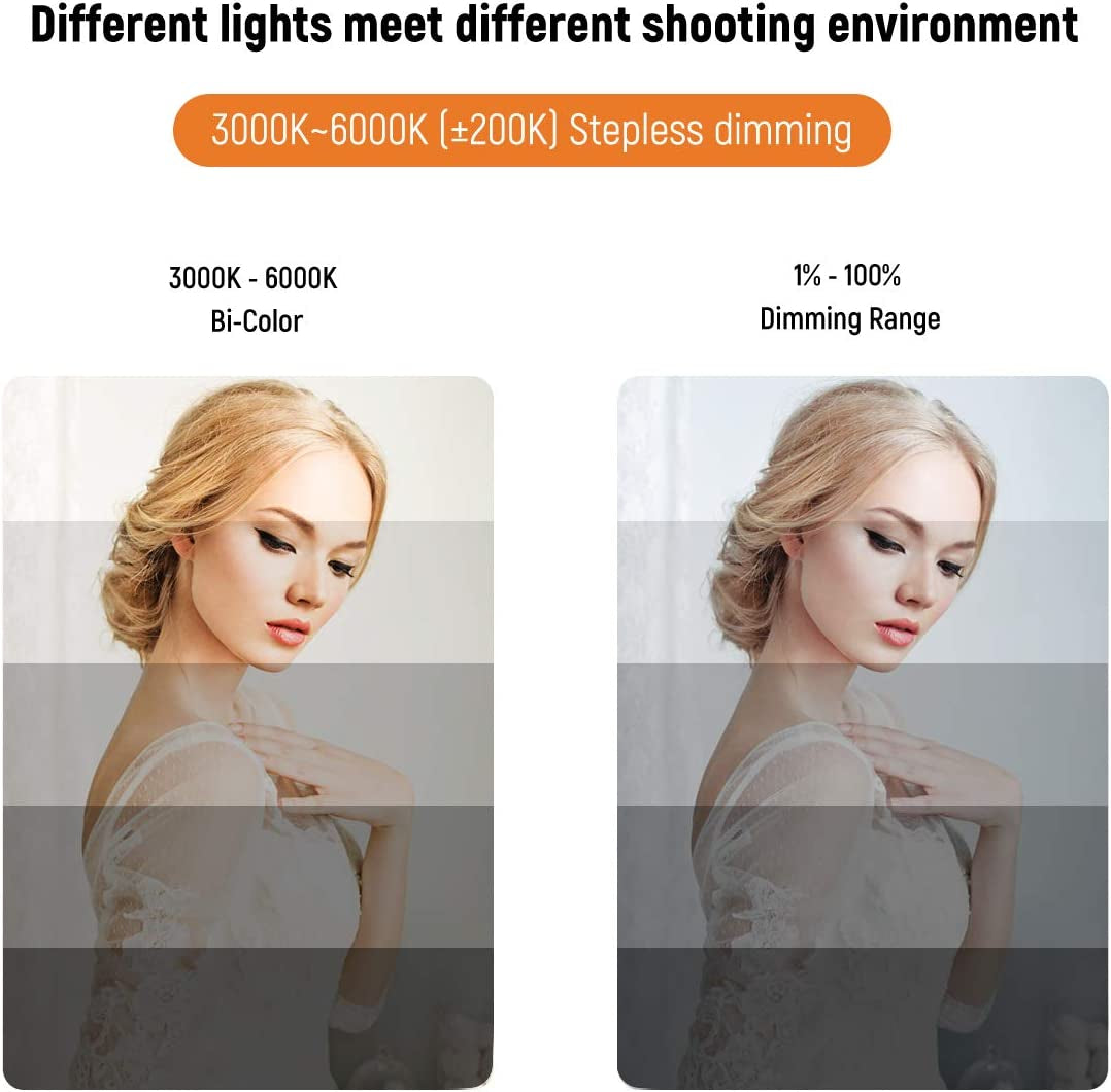 Inkeltech 21Inch Ring Light with Tripod and Phone Holder, 3000K-6000K Dimmable Bi-Color LED Light Ring for Makeup, Selfie, Vlog, Youtube Video, Camera - Control with Remote  Inkeltech   