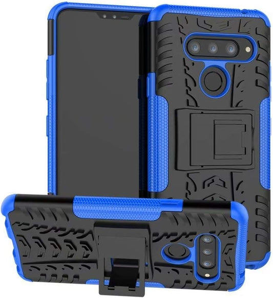 Zhusha Cases & Cover, Dual Layer Hybrid Armor Kickstand 2 in 1 Shockproof Case Cover for LG V40/V40 Thinq (Color : Blue)  Zhusha   