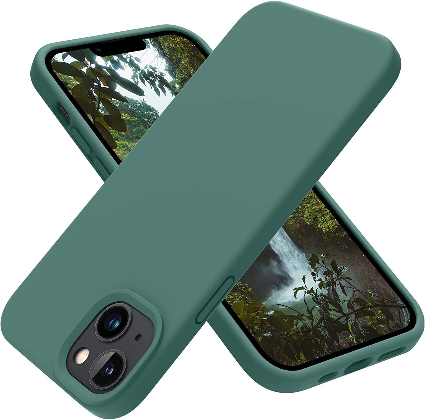 OTOFLY Designed for Iphone 14 Case, Silicone Shockproof Slim Thin Phone Case for Iphone 14 6.1 Inch (Pine Green)  OTOFLY Direct A - Pine Green  