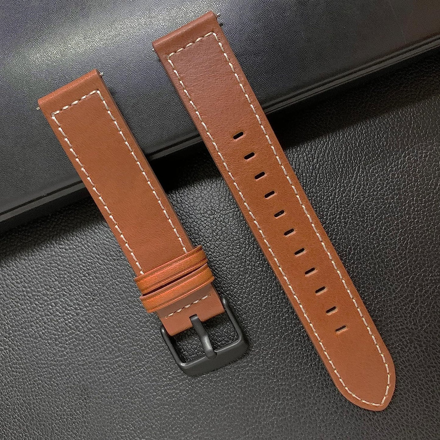 Anrir for Garmin Vivoactive 4S Bands, 18Mm Geniue Leather Watch Bands for Garmin Venu 2S/Forerunner 255S/255S Music/Vivomove 3S 39Mm Bands, Fossil Women'S Gen 6/5E 42Mm/Gen 4 Q Venture HR Bands-Brown  Anrir   