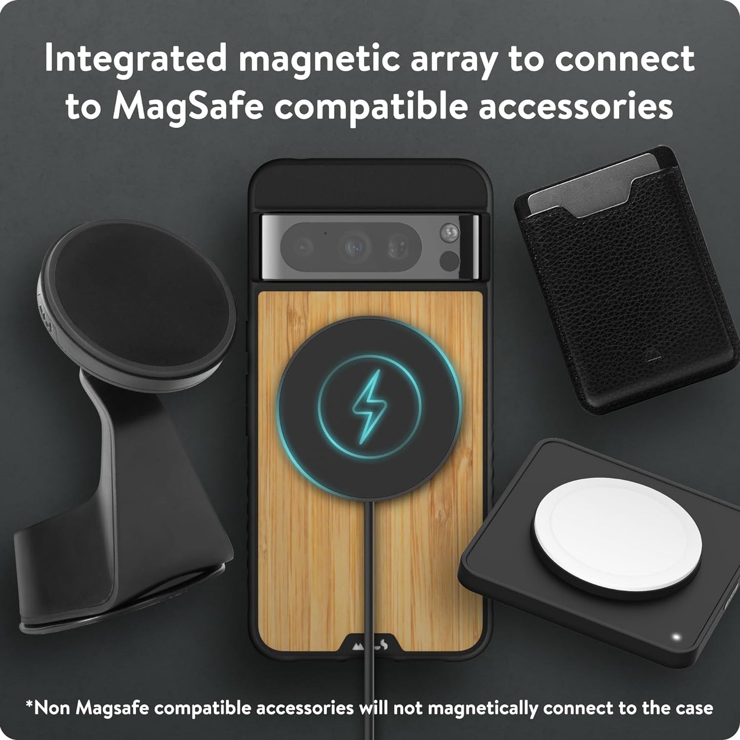 Mous for Google Pixel 8 Pro Case Magsafe Compatible - Limitless 5.0 - Bamboo - Protective Pixel 8 Pro Case - Shockproof Phone Cover  Mous   