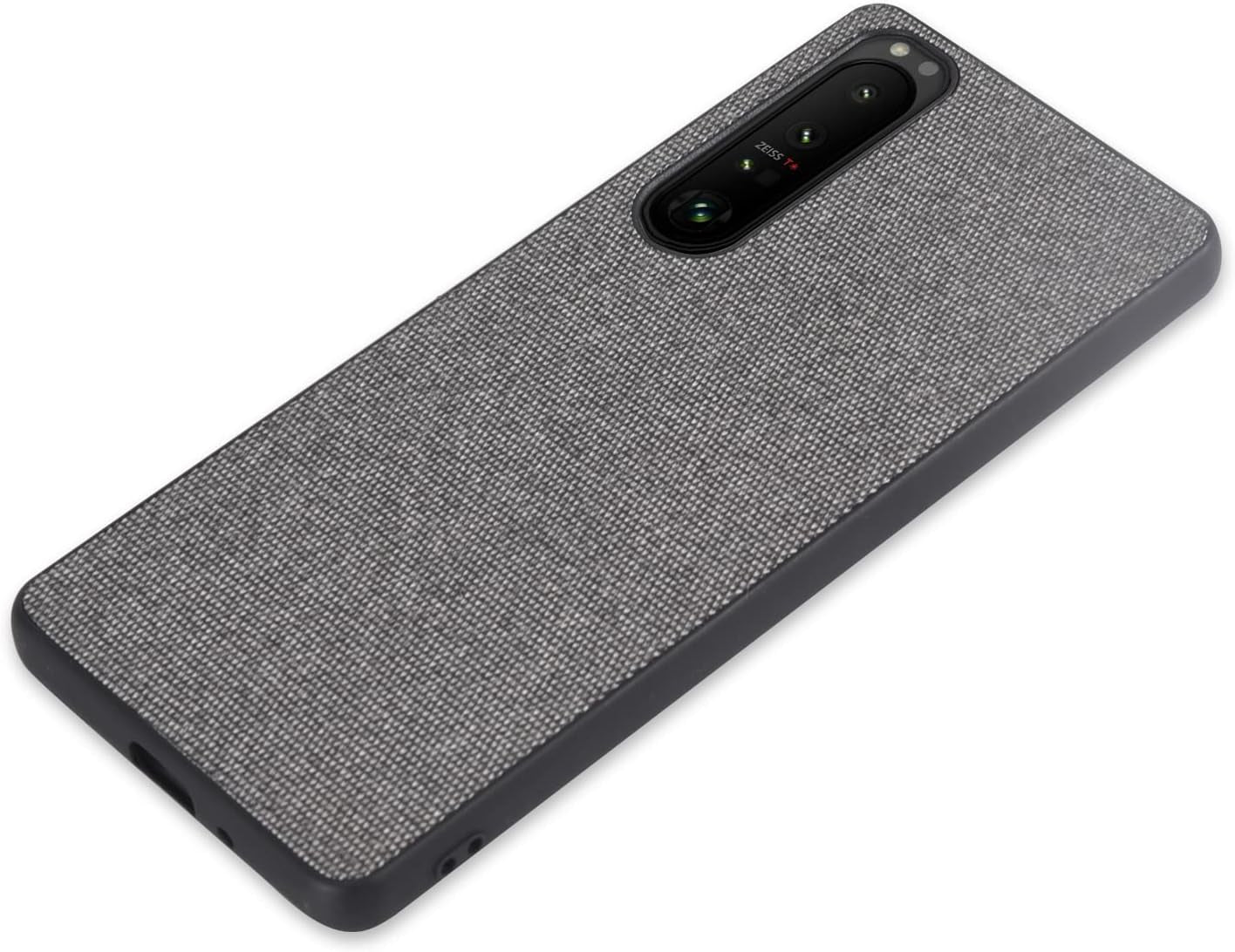 Compatible with Sony Xperia 1 III, Slim Business Casual Cloth Fabric Cover with TPU Interior Scratch Classic Durable Case for Sony Xperia 1 Iii-Splicing Black  XBS-Better   