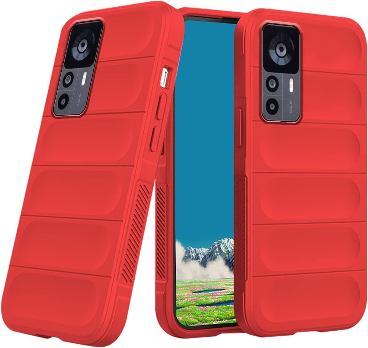 Tiwinxing Case Compatible with Xiaomi Redmi Note 12S Case Shockproof, Soft TPU Slim Redmi Note 12S Case for Women Men Anti-Scratch Protective Phone Case (Grey)  Tiwinxing Red  