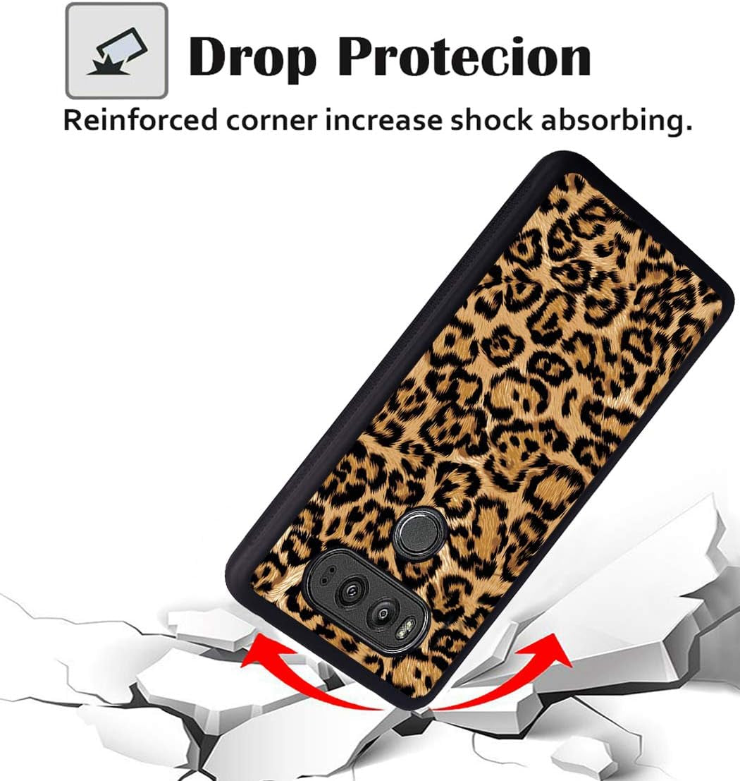 Case for LG V30 / LG V30 Plus/Lg V30S / LG V35 / LG V35 Thinq, Slim Anti-Scratch TPU Rubber Protective Case Cover for LG V30 - Leopard  ChaTham   