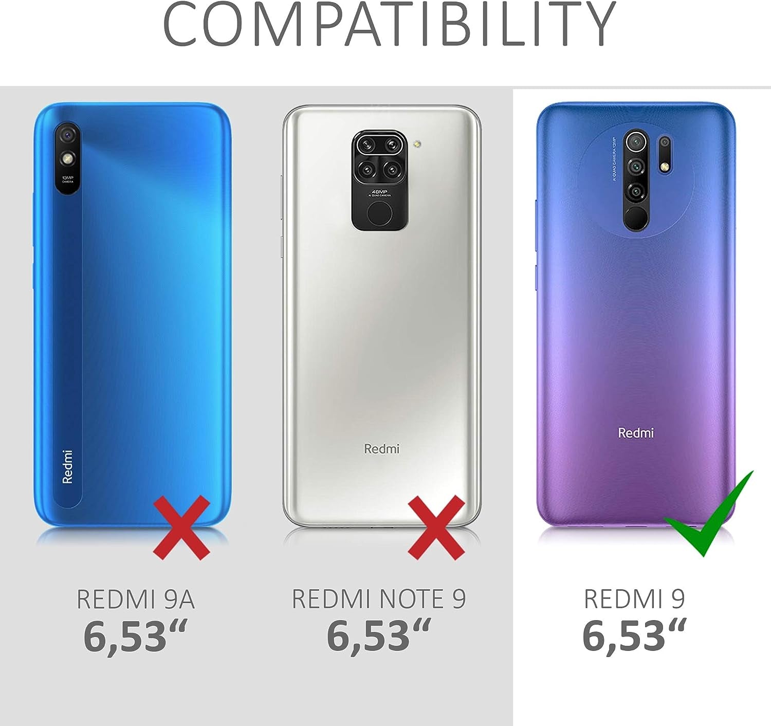 Kwmobile Case Compatible with Xiaomi Redmi 9 Case - Protective Slim TPU Phone Cover - Soft Matte Finish - Black Matte  KW-Commerce   