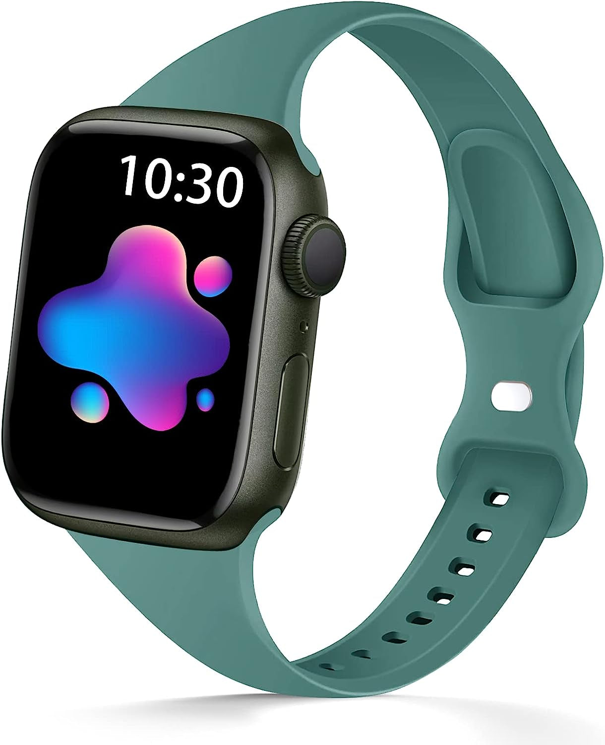 AUSOJOY Compatible with Apple Watch Slim Band, Silicone Sport Band Replacement, 38Mm 40Mm 41Mm 42Mm 44Mm 45Mm, Compatible with Apple Watch Series 7/6/5/4/3/2/1/SE for Women/Men  AUSOJOY Cactus 42mm/44mm/45mm 