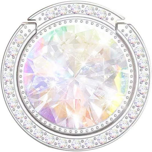 Lenoup Glitter Bling Bling Phone Ring Holder,Sparkle Phone Ring Grip Artificial Diamond Stand,Rhinestone Cell Finger Ring for Phones,Pad(Silver)  lenoup   