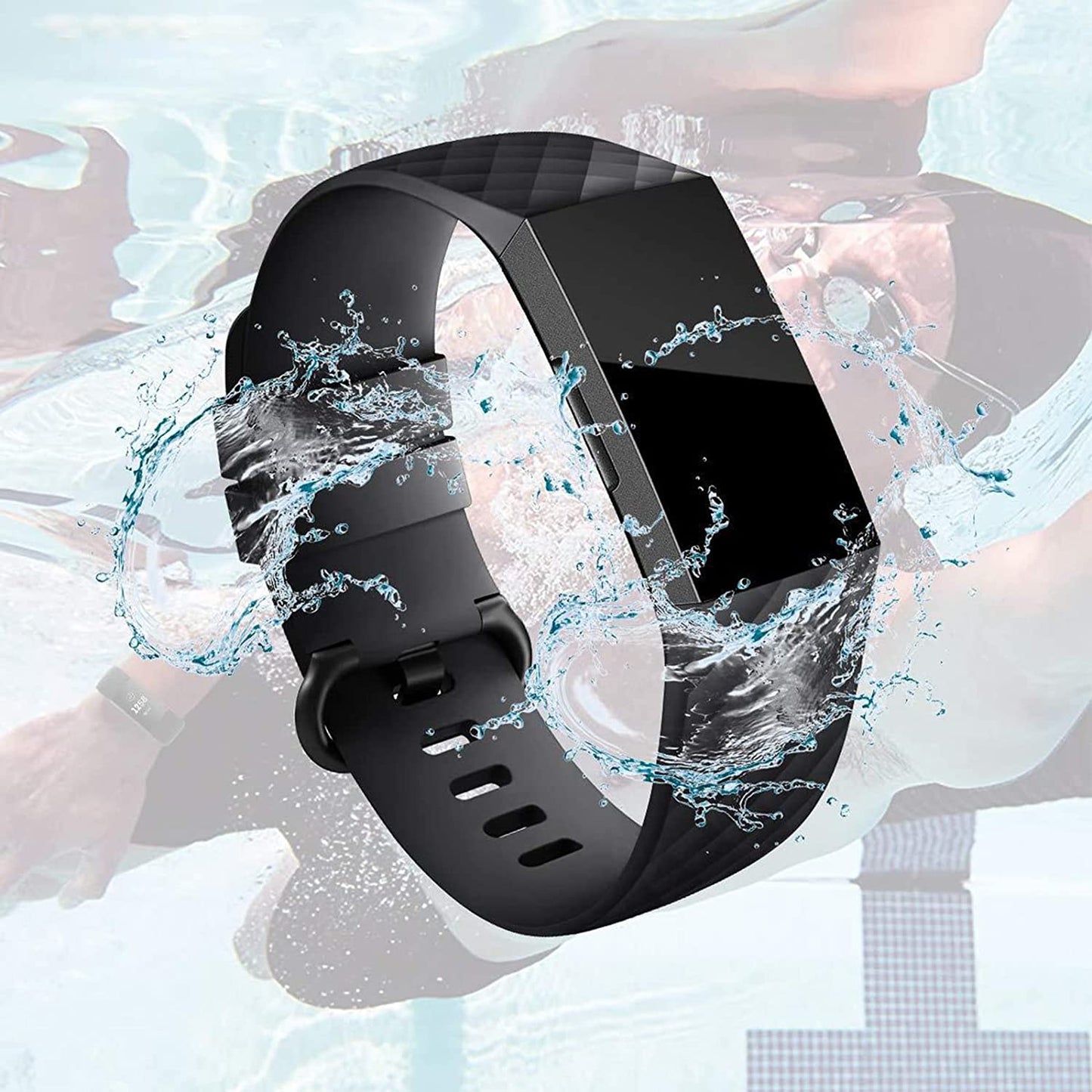 3 Pack Silicone Bands for Fitbit Charge 4/ Fitbit Charge 3/ Charge3 Se,Silicone Fitness Sport Wristbands for Women Men Small Large  Cone   