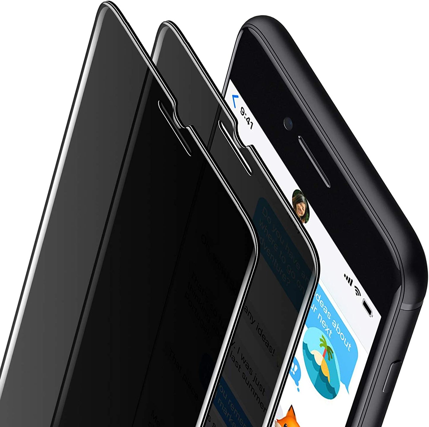 Oribox Privacy Screen Protector for Iphone 8, 7,SE 2020 (4.7 Inch) Anty- Spy Tempered Glass Screen Protector,2-Pack  ORIbox   