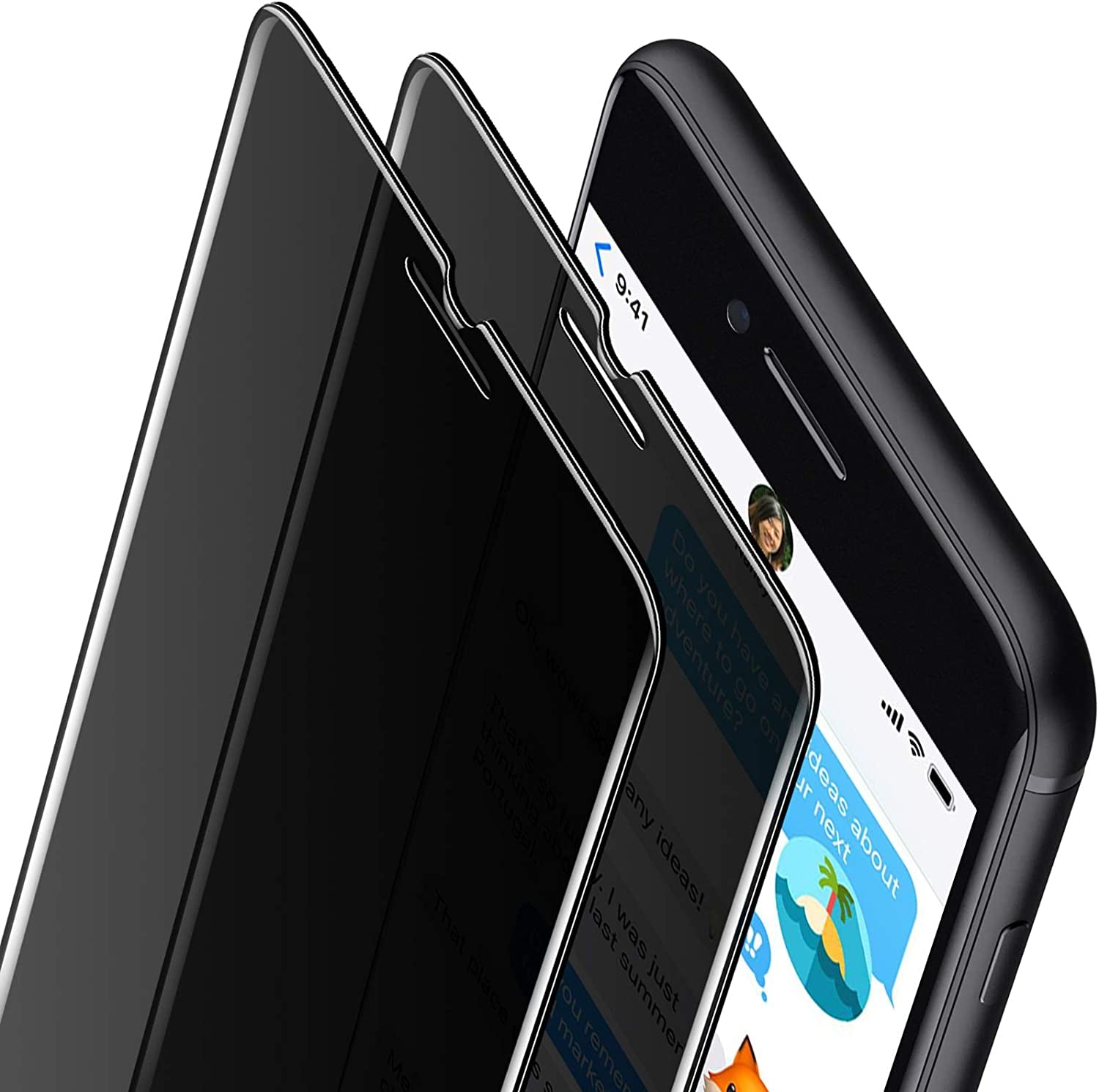 Oribox Privacy Screen Protector for Iphone 8, 7,SE 2020 (4.7 Inch) Anty- Spy Tempered Glass Screen Protector,2-Pack  ORIbox   