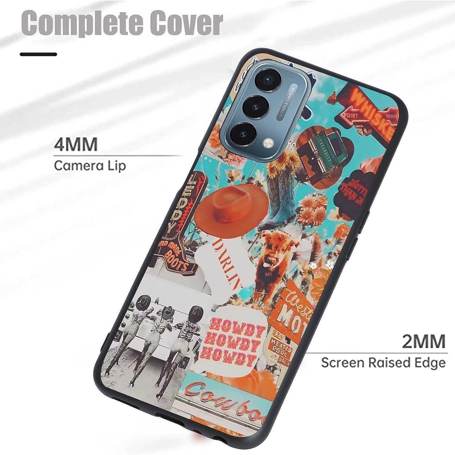 KSHSAA Designed for Oneplus Nord N200 5G Western Case, Cowboy Cowgirl Howdy Western Ranch Boho Retro for Oneplus Case Women Girls, Soft Silicone Shockproof Fashion Case for Oneplus  KSHSAA   