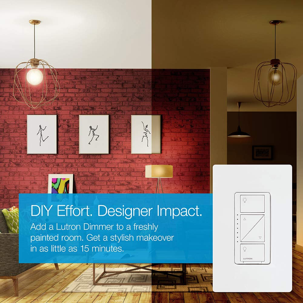 Lutron Caséta Deluxe Smart Dimmer Switch (2 Count) Kit with Caséta Smart Hub | Works with Alexa, Apple Homekit, Ring, Google Assistant | P-BDG-PKG2W-A | White  Lutron   