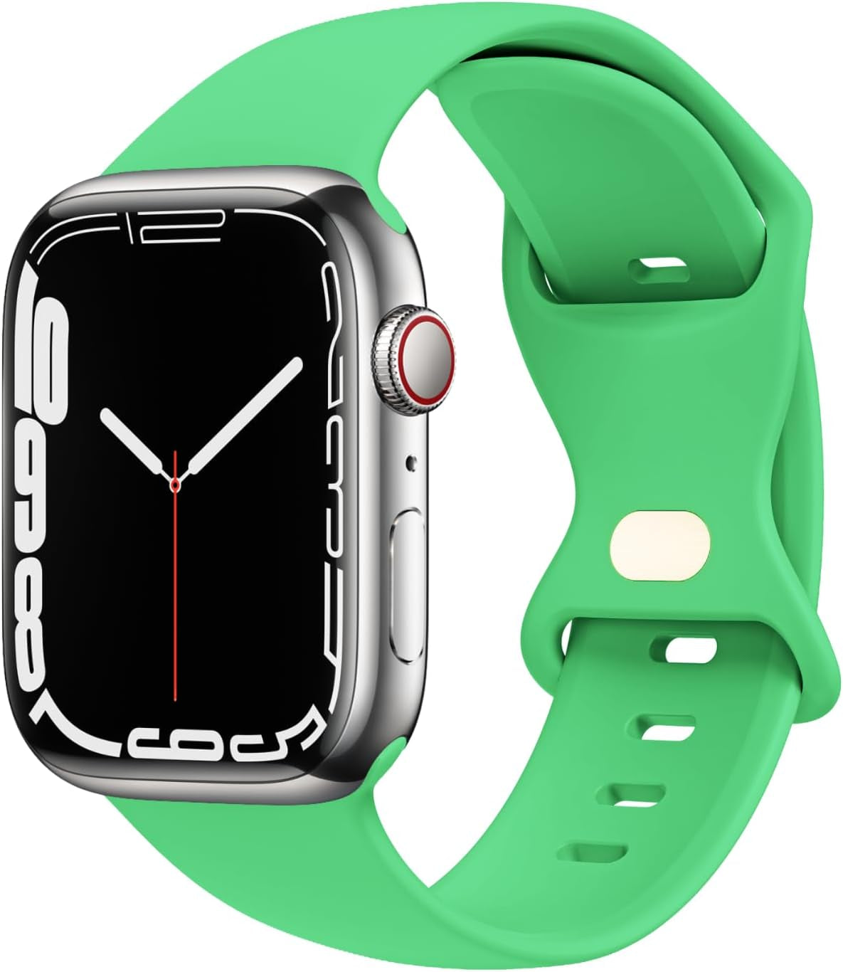 STG Sport Watch Band Compatible with Apple Watch Band 38Mm 40Mm 41Mm 42Mm 44Mm 45Mm 49Mm S/M M/L for Women/Men Waterproof Soft Silicone Replacement Strap Accessories for Iwatch Ultra SE Series 8/7/6/5/4/3/2/1 (38Mm/40Mm/41Mm S/M, Clover)  STG Bright Green 38mm/40mm/41mm 