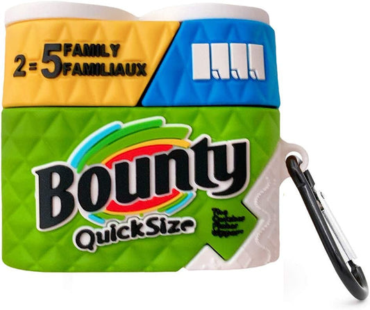 Peekdook for Air Pod PRO Case Soft Silicone Bounty Tissue Cute Cartoon Funny Cover Fashion Protective Skin Accessory Keychain Girl Teen Compatible Box with Air Pod PRO(PRO/3 Bounty Tissue)  Peekdook   