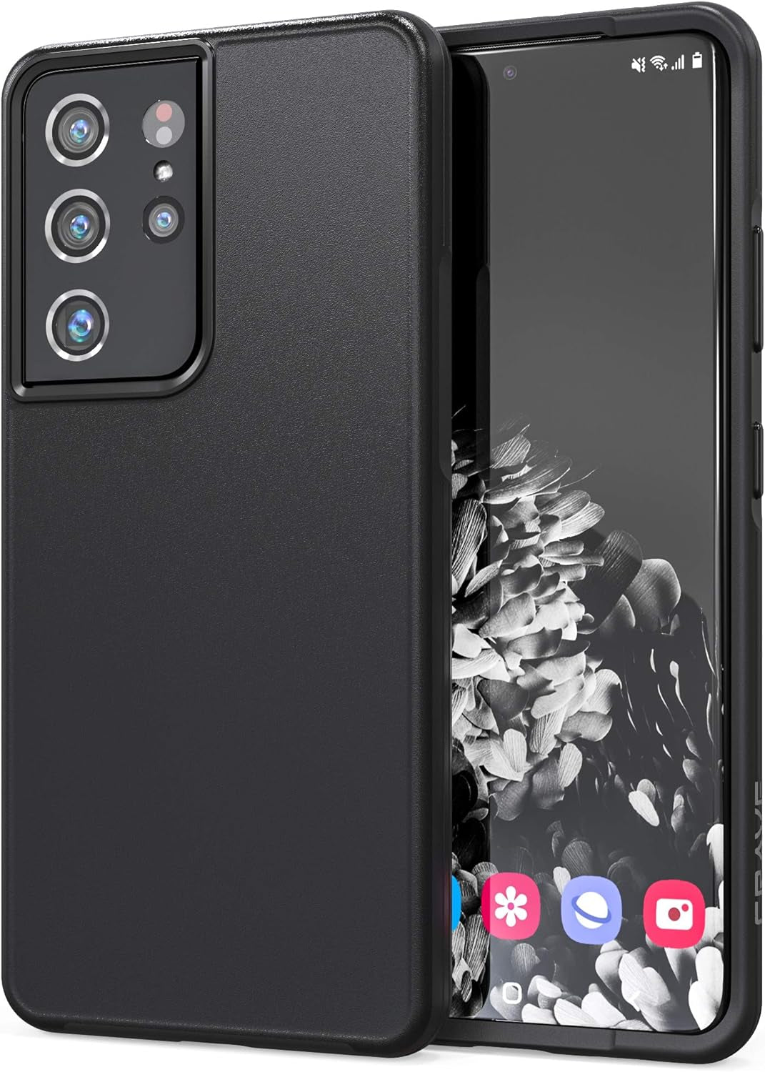 Crave Slim Guard for Galaxy S21 Ultra Case, Shockproof Case for Samsung Galaxy S21 Ultra, S21 Ultra 5G (6.8 Inch) - Navy  Crave Black  