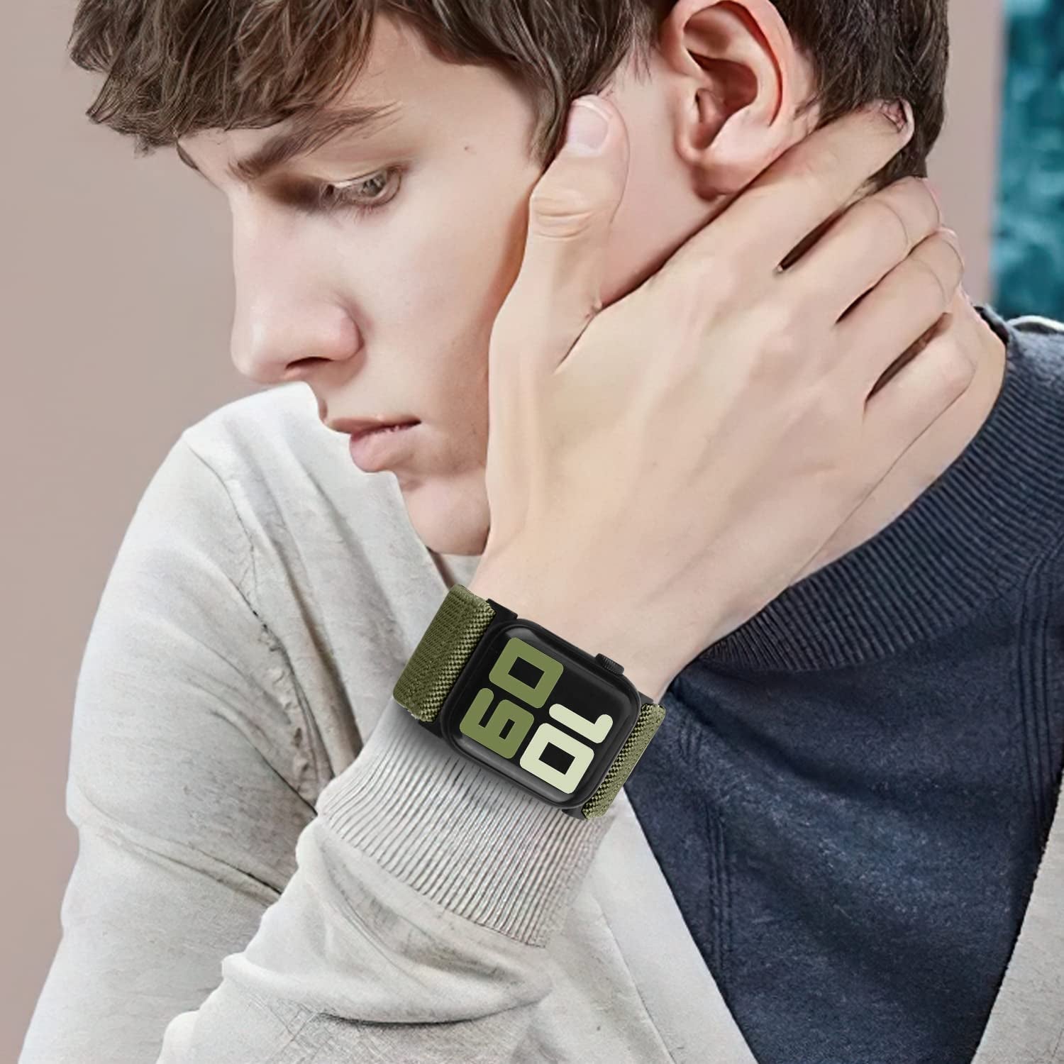 Ultra Wide Solo Loop Bands Compatible with Apple Watch Band 49Mm 38Mm 40Mm 41Mm 42Mm 44Mm 45Mm, Nylon Stretchy Braided Elastic Sport Women Men Strap for Iwatch Series Ultra 8 7 6 5 4 3 2 1 SE, 3 Packs  HPJK   