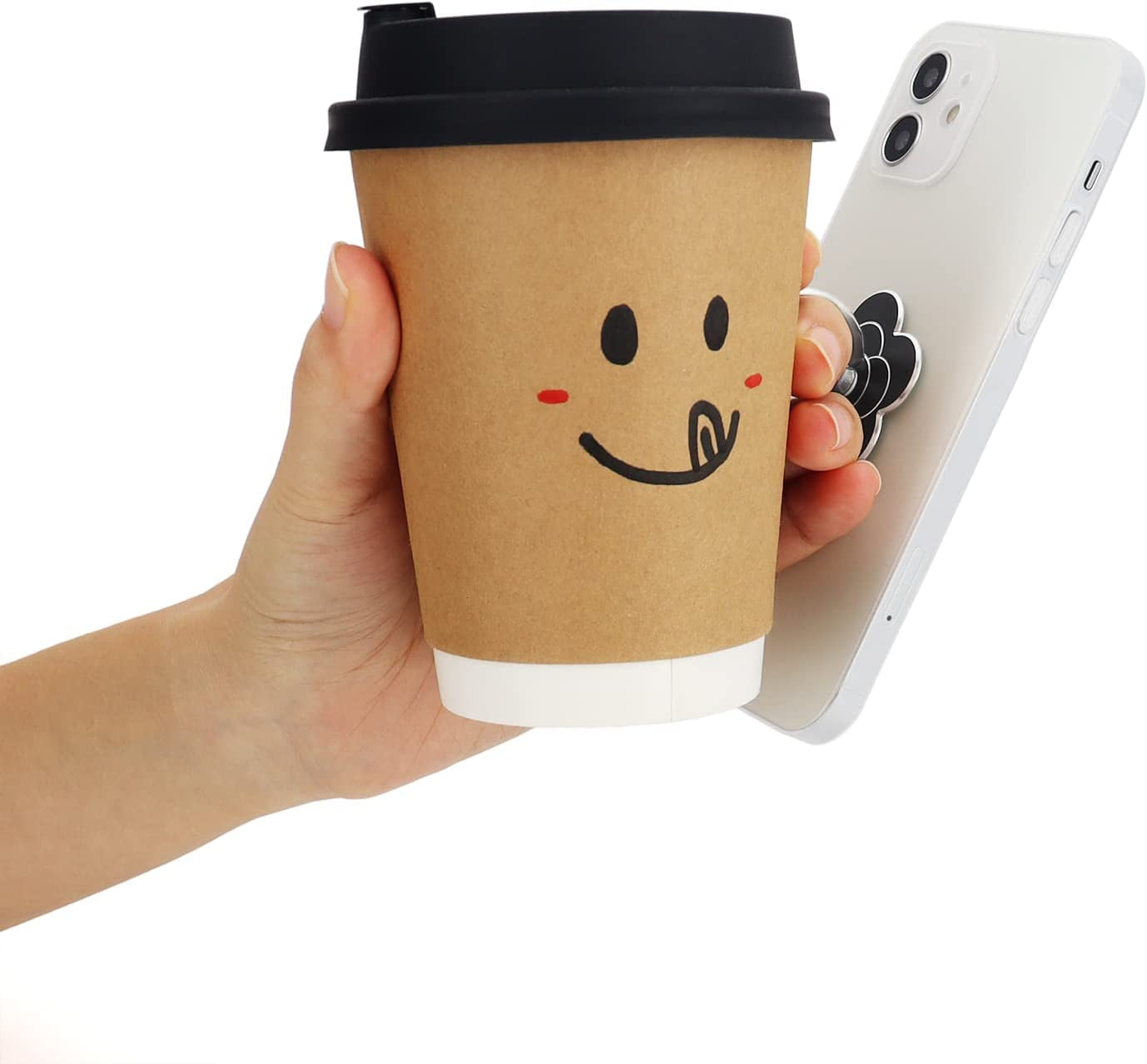 Lamignonne Cell Phone Ring Holder Flower Finger Ring Grip Stand 360° Rotation 180° Flip Universal Kickstand Compatible with All Smartphones (Rose Gold)  LaMignonne   