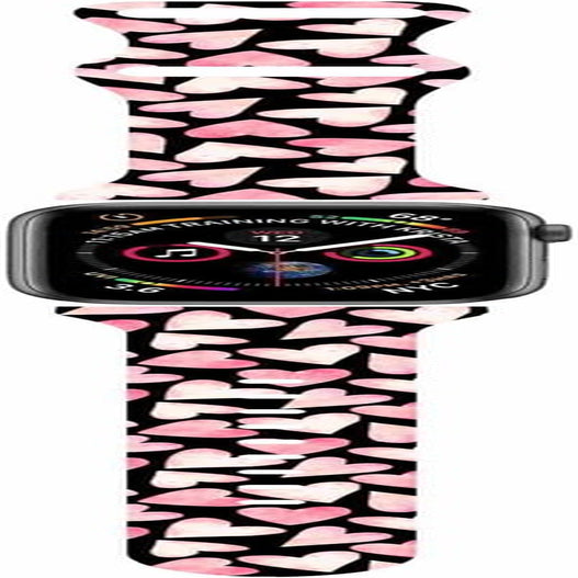 HYHMXB Sweet Lover Valentine'S Day Watch Bands Compatible with Apple Watch 38Mm 40 Mm 41Mm, Fresh Breathable Soft Silicone Wristband Strap for Girls Women Iwatch SE & Series 7/6/5/4/3/2/1 (Color 7)  HYHMXB   