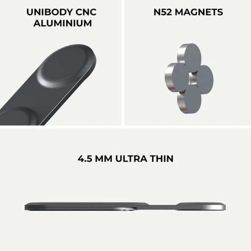 Rolling Square Edge Full Kit with Cell Phone Holder, 15W Magnetic Wireless Charger, and 280-Lumen Laptop Monitor Light for Zoom Meetings, Carrara White  Rolling Square   