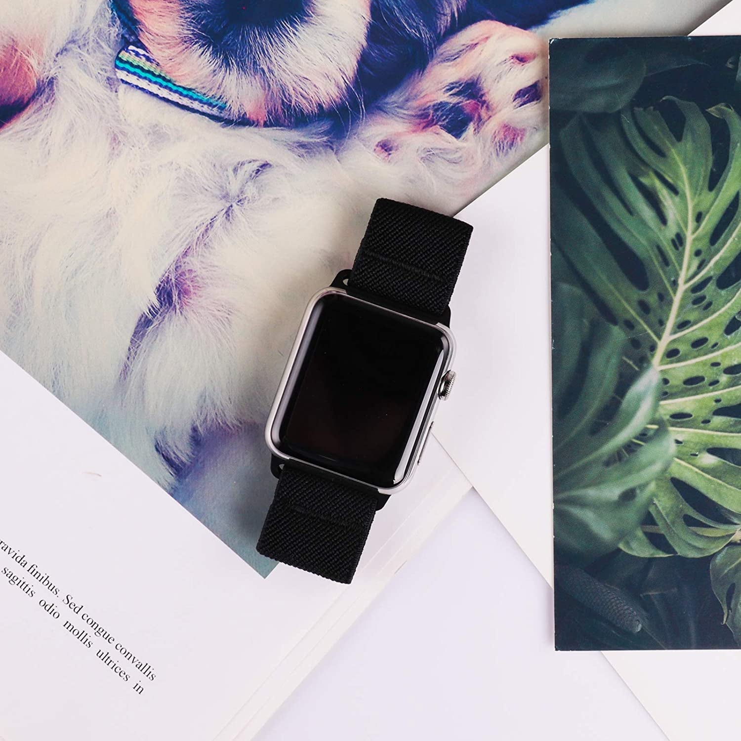 ENJINER Stretchy Nylon Solo Loop Bands Compatible with Apple Watch 38Mm 40Mm 41Mm 42Mm 44Mm 45Mm 49Mm Ultra Iwatch Series 8 7 SE 6 5 4 3 2 1 Strap, Sport Elastic Braided Women Men No Buckles Clasps Replacement Wristband  ENJINER   