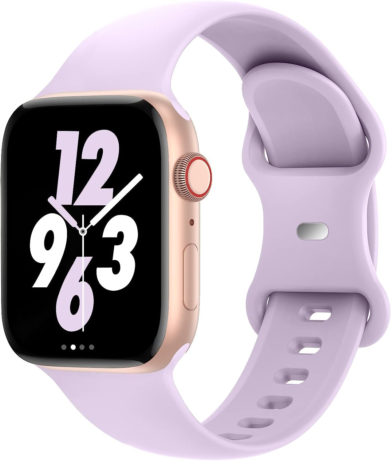 Acrbiutu Bands Compatible with Apple Watch 38Mm 40Mm 41Mm 42Mm 44Mm 45Mm 49Mm, Replacement Soft Silicone Sport Accessory Strap Wristbands for Iwatch Series Ultra 8/7/6/5/4/3/2/1 SE Women Men  Acrbiutu B,Lavender 42/44/45/49mm M/L 