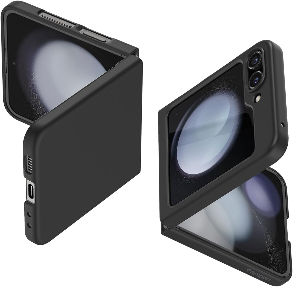 Spigen Air Skin Designed for Galaxy Z Flip 5 Case (2023) - Rose Purple  Spigen Black  