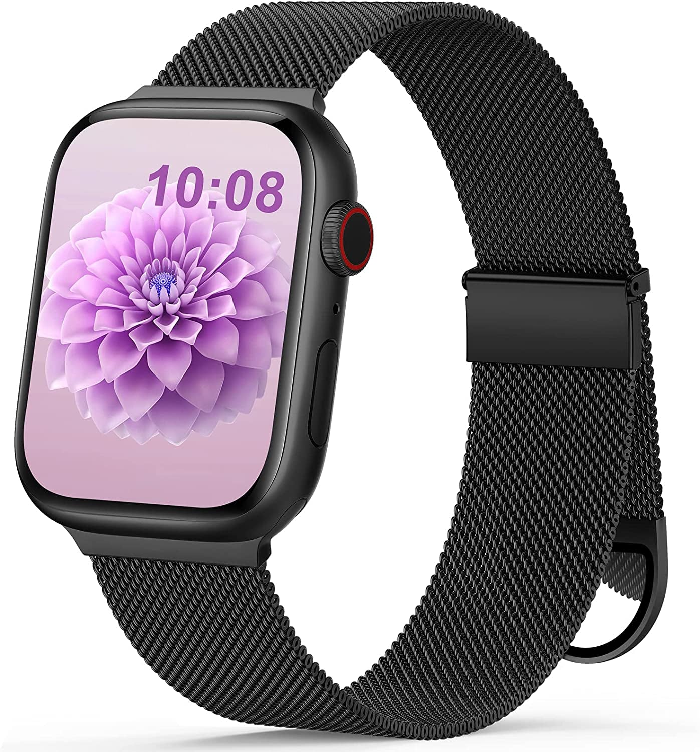 OHOTLOVE Metal Magnetic Bands Compatible with Apple Watch Band 38Mm 40Mm 41Mm 42Mm 44Mm 45Mm 49Mm Women Men, Stainless Steel Mesh Magnetic Strap for Iwatch Series Ultra/8/7/6/5/4/3/2/1/Se Silver S  OHOTLOVE Black 42mm/44mm/45mm/49mm 